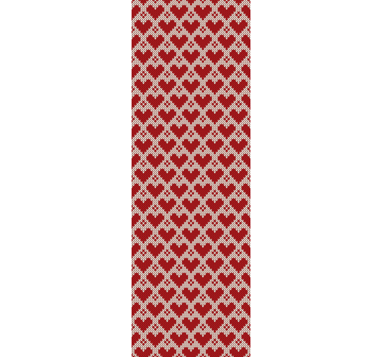 Tαπετσαρία για το καθιστικό σχέδιο υφάσματος καρδιές - TenStickers