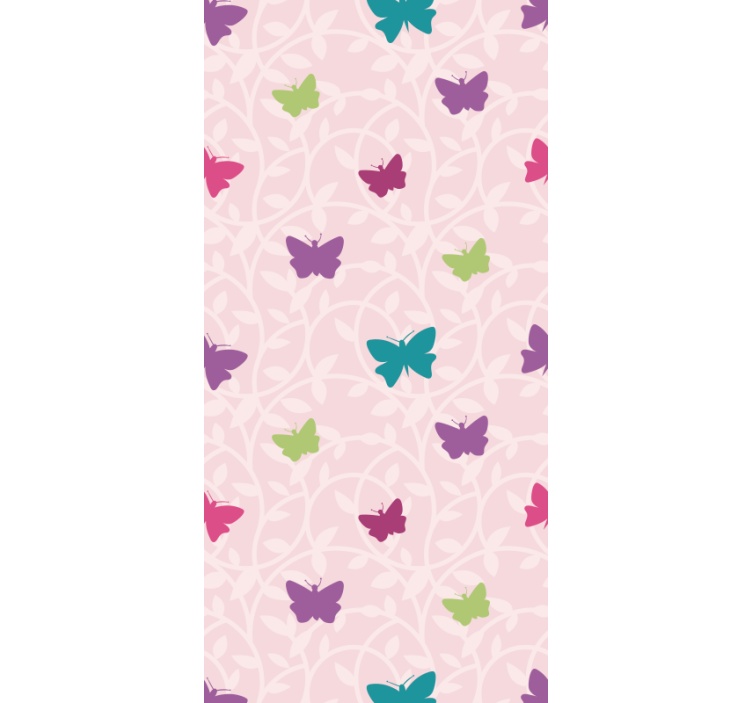 Ταπετσαρία με πεταλούδες πολύχρωμα φτερά που κυματίζουν - TenStickers