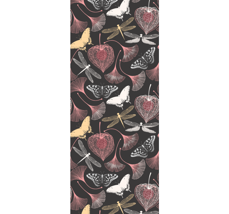 Φύλλα ταπετσαρίας σκοτεινή βοτανική κομψότητα - TenStickers