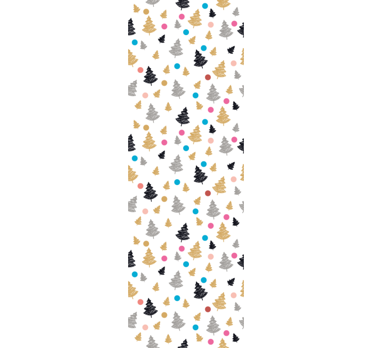 ταπετσαρία δέντρων πολύχρωμο μοτίβο πεύκου - TenStickers