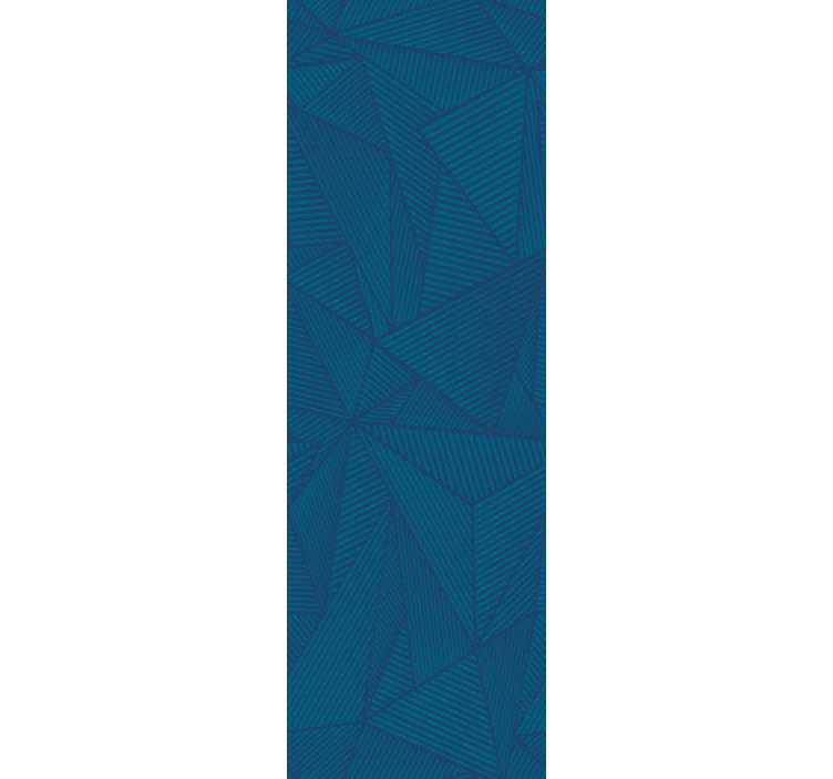 Tαπετσαρία με τρίγωνα μπλε γεωμετρικές όψεις - TenStickers