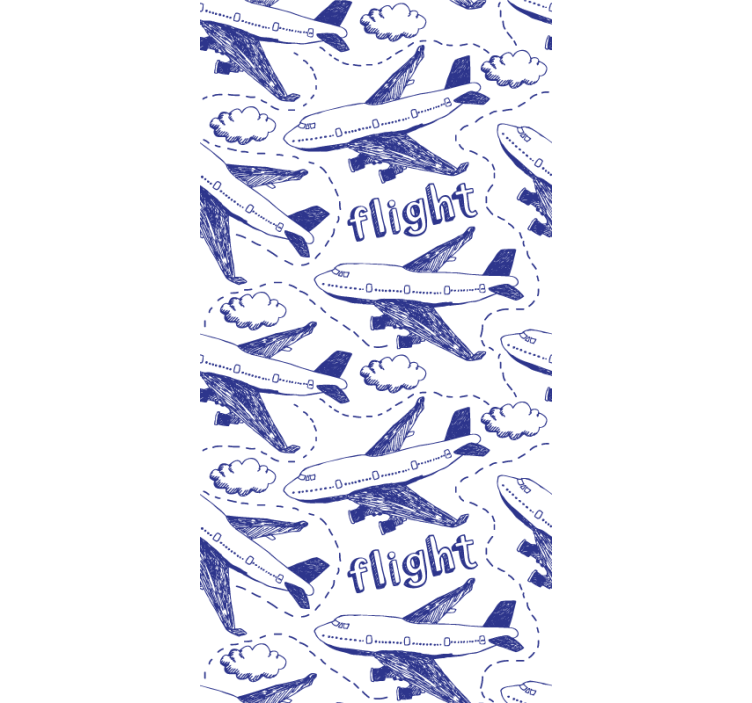 ταπετσαρίες τοπίων πόλης σκηνή πτήσης αεροπλάνου - TenStickers