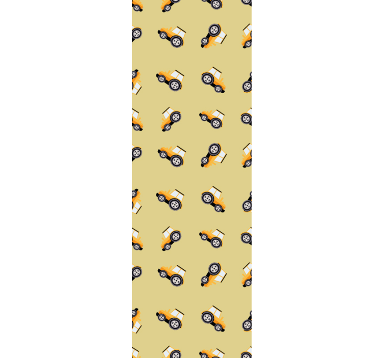 Ταπετσαρία παιδικής κρεβατοκάμαρας με χαριτωμένα φορτηγά - TenStickers