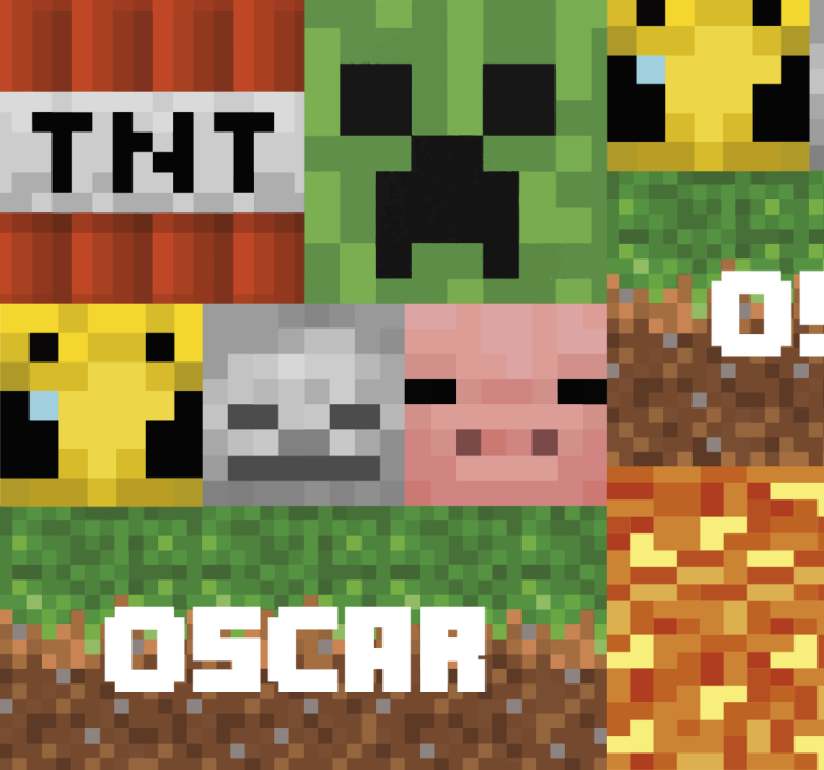 Tαπετσαρία για το δωμάτιο έφηβου γεωμετρικό μοτίβο παιχνιδιών - TenStickers