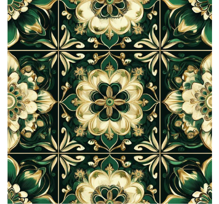 Tαπετσαρία κουζίνας βοτανικά μωσαϊκά πλακάκια - TenStickers