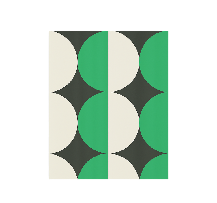 Ρετρό ταπετσαρία Σμαραγδένια αρμονία της δεκαετίας του 1970 - TenStickers
