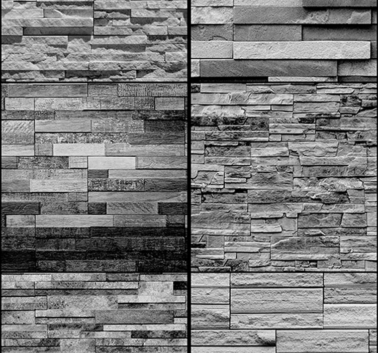 ταπετσαρία υφή γκρι πέτρες - TenStickers