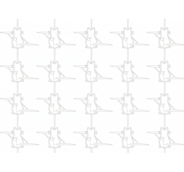 Γάτες ταπετσαρίας με περιγράμματα γάτας - TenStickers