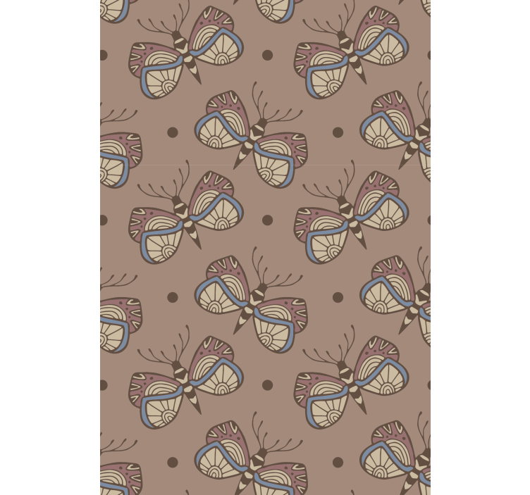 Ταπετσαρία υπνοδωματίου Εμπνευσμένη vintage Πεταλούδα - TenStickers