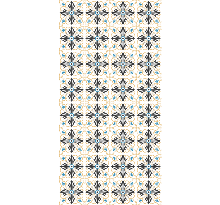 Ταπετσαρία υπνοδωματίου με ρετρό φυτικά σχέδια - TenStickers