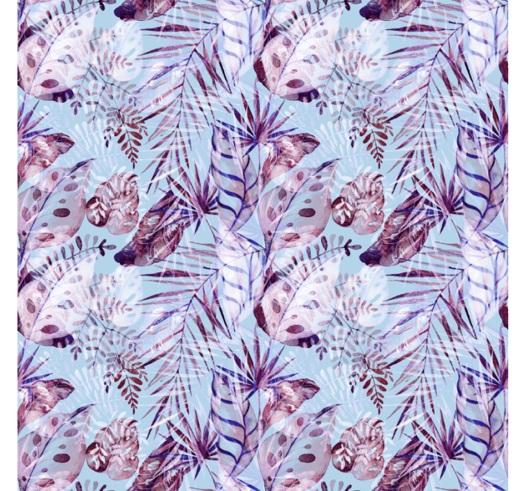 Ταπετσαρία υπνοδωματίου με λουλουδένες φυλλωσιές - TenStickers