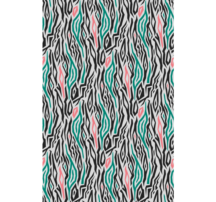 Ταπετσαρία ζώων μπλε και ροζ ζέβρα - TenStickers