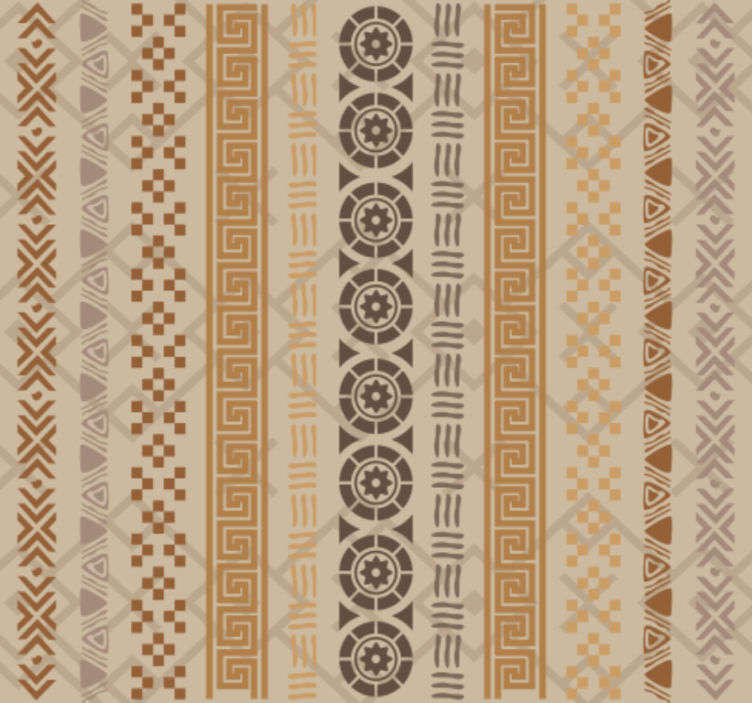 Ταπετσαρία γραφείου με εφέ παζλ σε καφέ - TenStickers