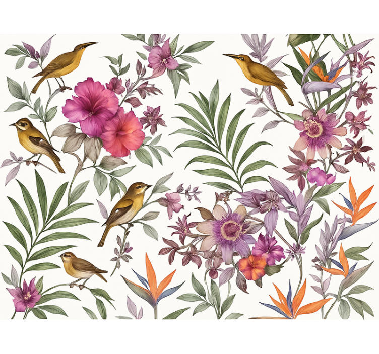 Ταπετσαρία κύρια υπνοδωμάτιο Πολύχρωμο Δάσος - TenStickers