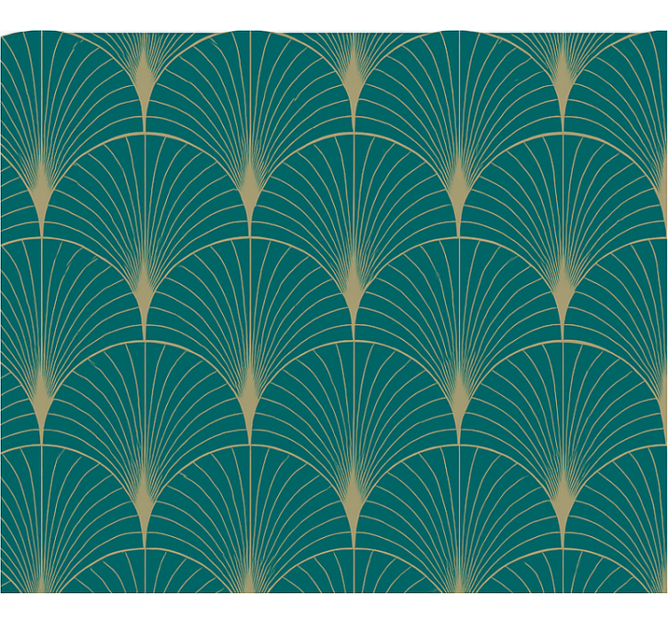 Ταπετσαρία κύρια υπνοδωμάτιο Μπλε Χρυσό Τέχνη Διακόσμηση - TenStickers