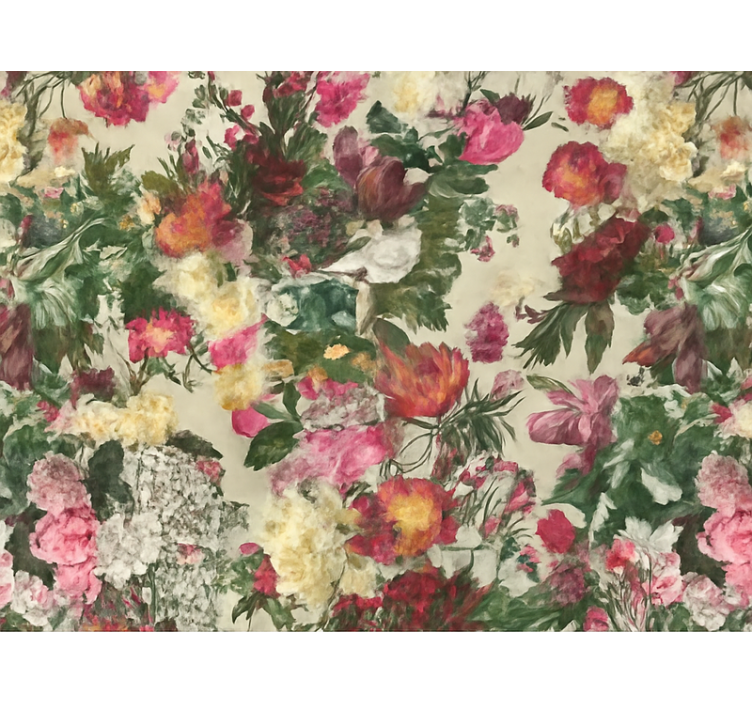 Ταπετσαρία κύρια υπνοδωμάτιο Σχεδίαση vintage Λουλουδιών - TenStickers