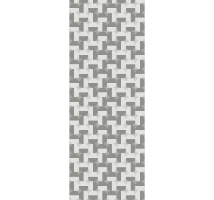 Ταπετσαρία υπνοδωματίου σε στυλ Νόρντικ με γκρι κύκλους - TenStickers