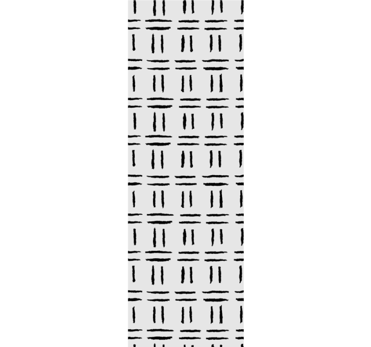 Ταπετσαρία υπνοδωματίου με σχέδιο πλέγματος από μελάνι - TenStickers