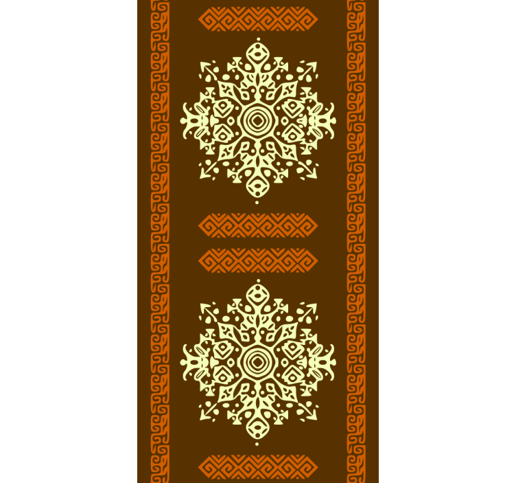 Ταπετσαρία υπνοδωματίου αφρικανικού στυλ καφέ και κίτρινη - TenStickers