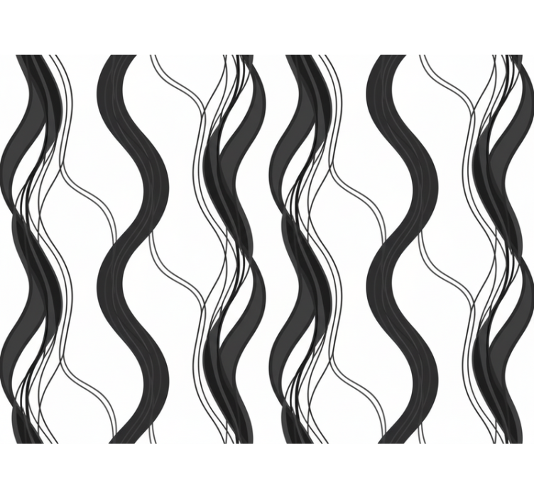Ταπετσαρία κύρια υπνοδωμάτιο κυματιστό μαύρο - TenStickers