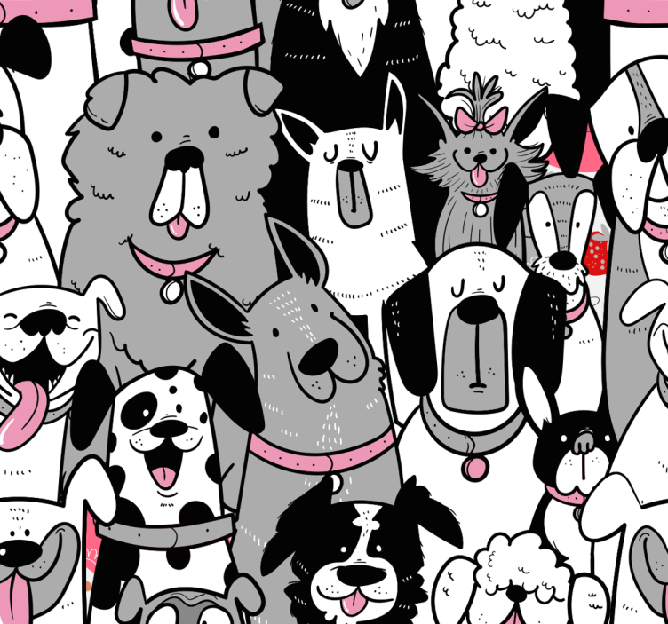 ταπετσαρία παιδικών περιγραμμάτων σκύλου - TenStickers