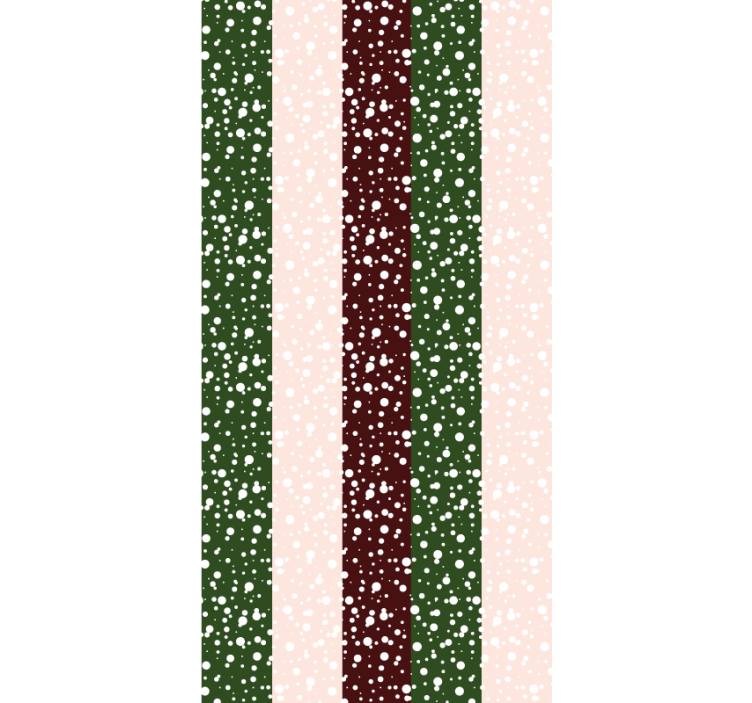 πράσινες κόκκινες ρίγες με κάθετη ταπετσαρία χιονιού - TenStickers