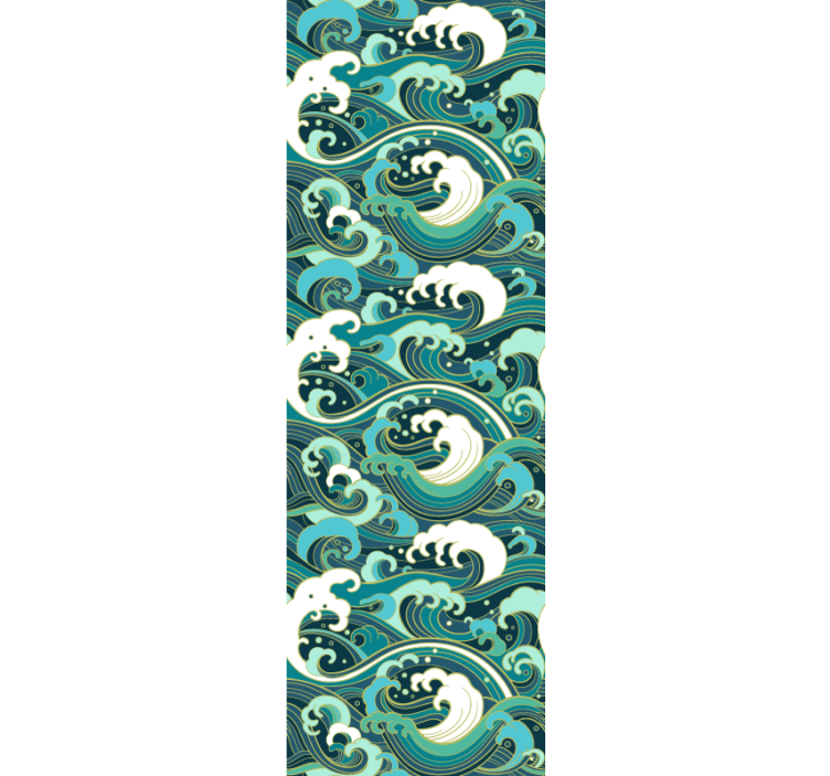 ταπετσαρία μοτίβο κύματα καταιγίδας - TenStickers