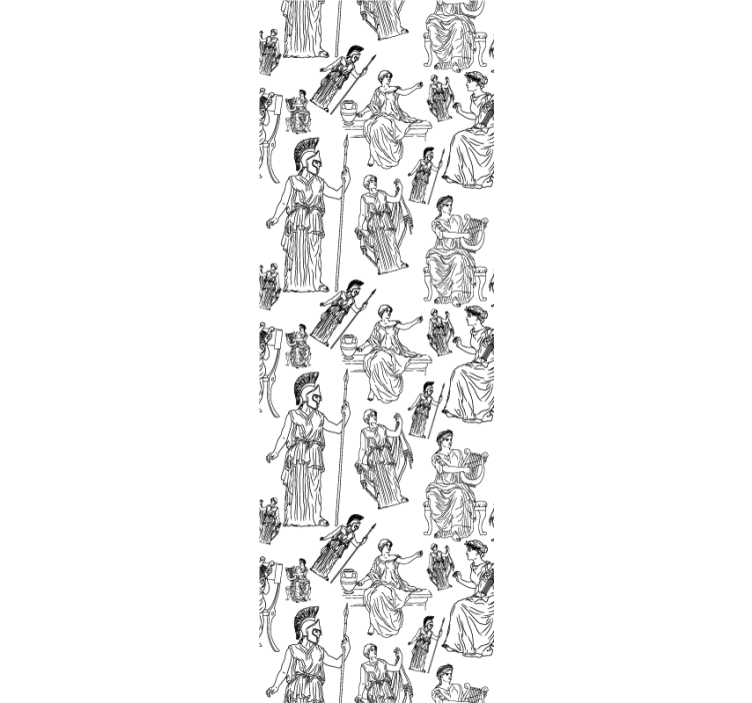 φωτεινή ρουστίκ ταπετσαρία μοτίβο θεά - TenStickers