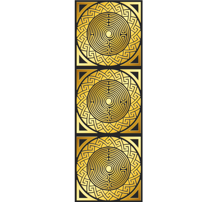 κυκλική μαιάνδρος τρισδιάστατη ταπετσαρία - TenStickers