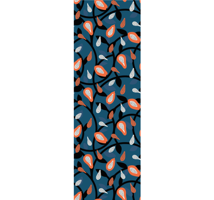 παπάγια και φυτά μοντέρνα ταπετσαρία - TenStickers