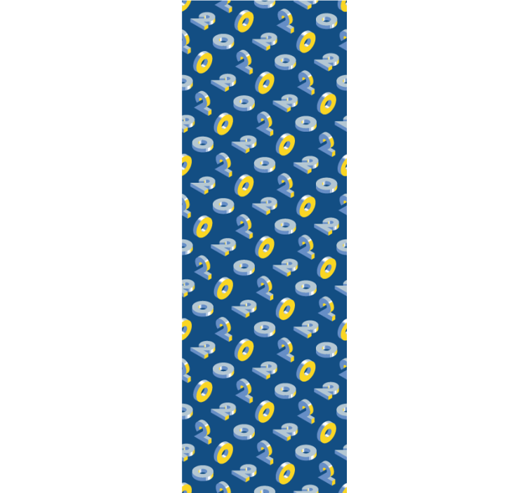 Τρισδιάστατοι αριθμοί 3d βινυλίου ταπετσαρία - TenStickers