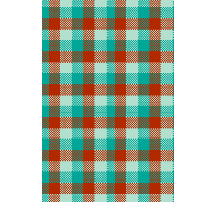 γεωμετρική ταπετσαρία μοτίβο gingham - TenStickers