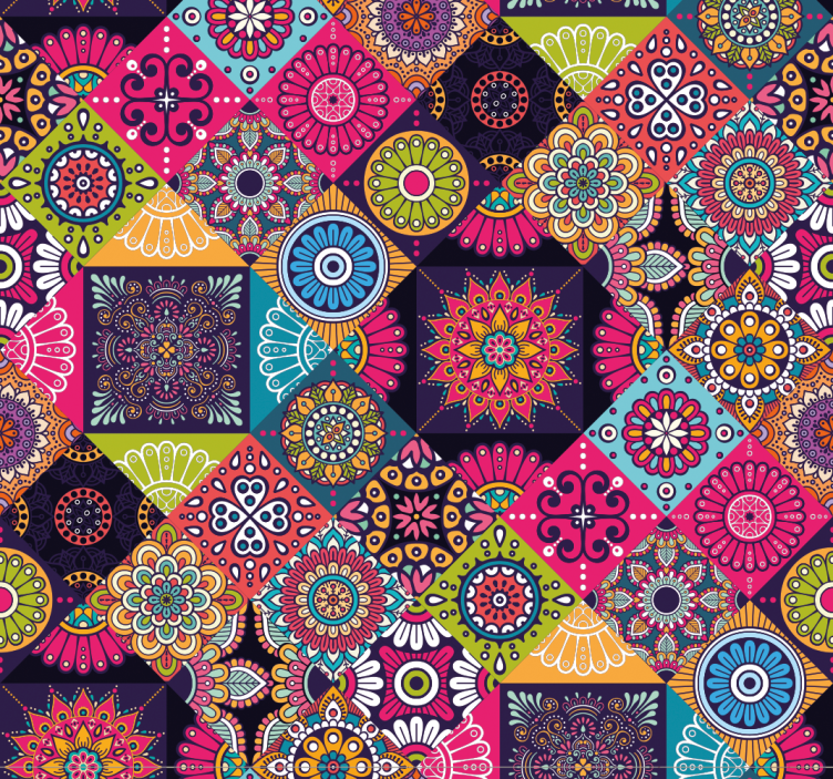 ταπετσαρία σκούρο μάνταλα - TenStickers