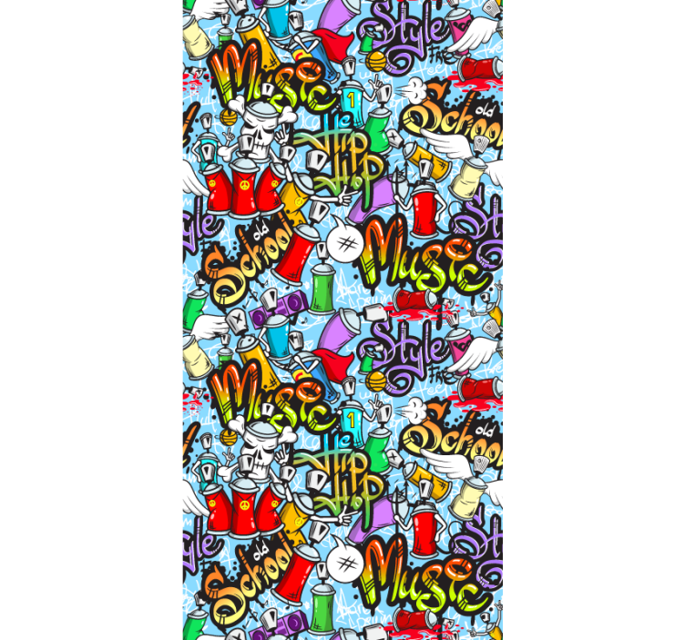 ταπετσαρία τέχνης πολύχρωμο γκράφιτι - TenStickers