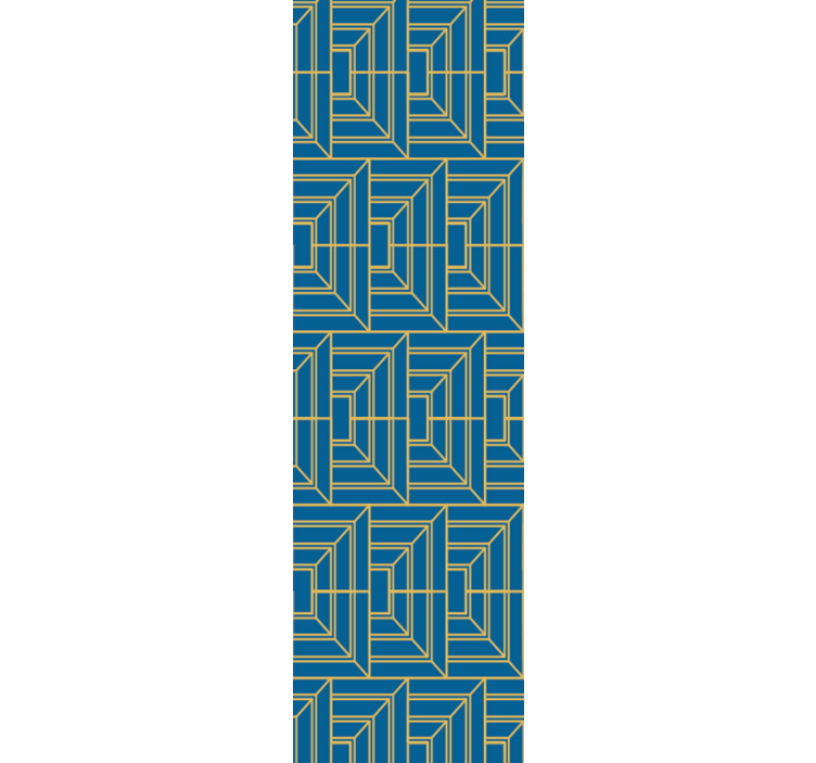 χρυσές γραμμές με μπλε φόντο ταπετσαρία - TenStickers