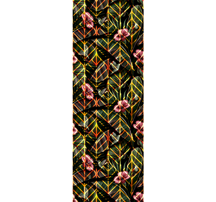 Ταπετσαρία φύσης λουλουδάτο μοτίβο φυλλώματος - TenStickers