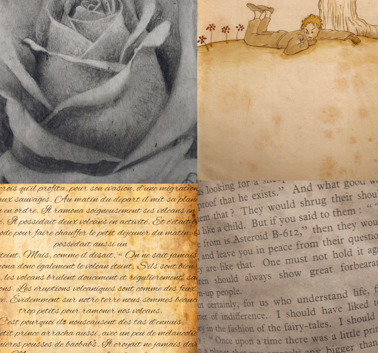 ο μικρός πρίγκιπας - μήνυμα ταπετσαρίας αγάπης - TenStickers