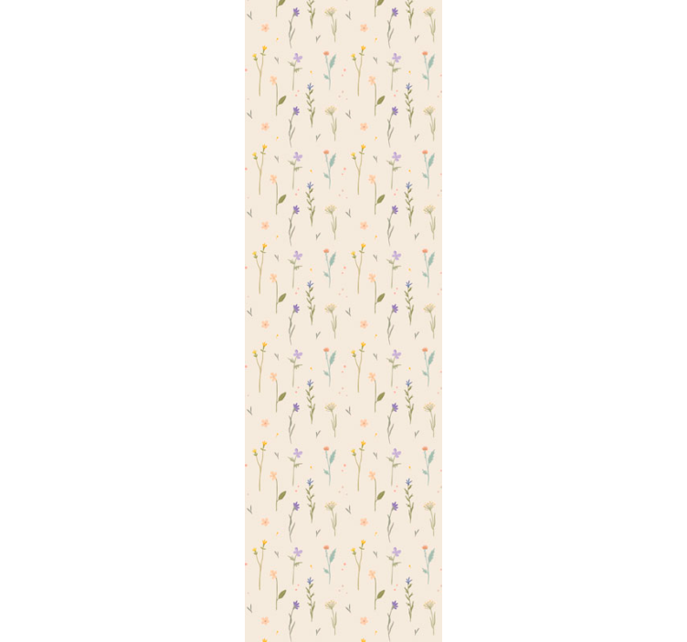 φρέσκια μινιμαλιστική ταπετσαρία λουλουδιών - TenStickers