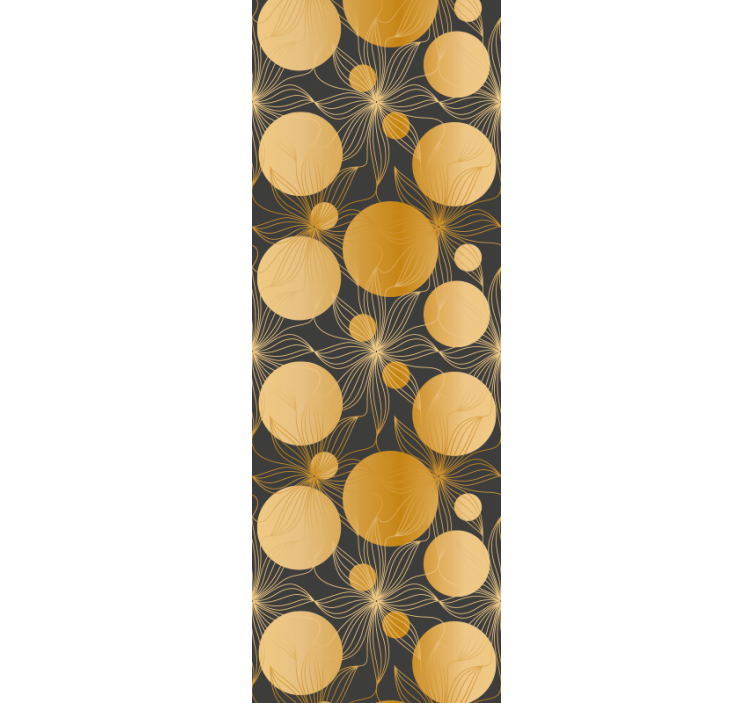 ταπετσαρία λουλουδιών λωτού και κύκλων - TenStickers