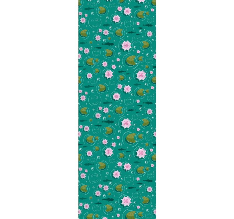 ταπετσαρία λουλουδιών λωτού κινουμένων σχεδίων - TenStickers