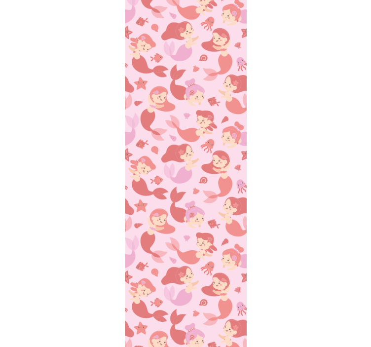 ταπετσαρία ζώων παιχνιδιάρικο μοτίβο γοργόνας - TenStickers