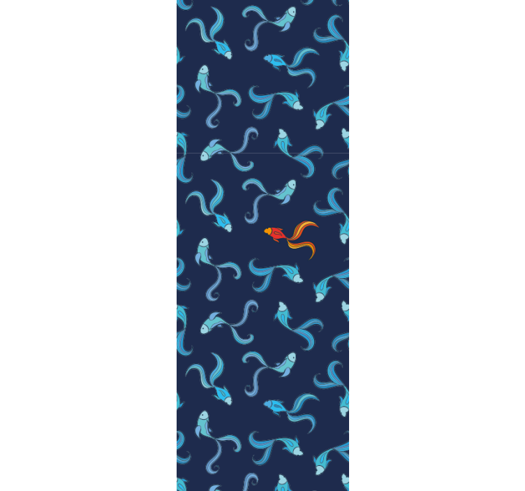 μια στα χίλια πορτοκαλί ψάρια μοντέρνα ταπετσαρία - TenStickers