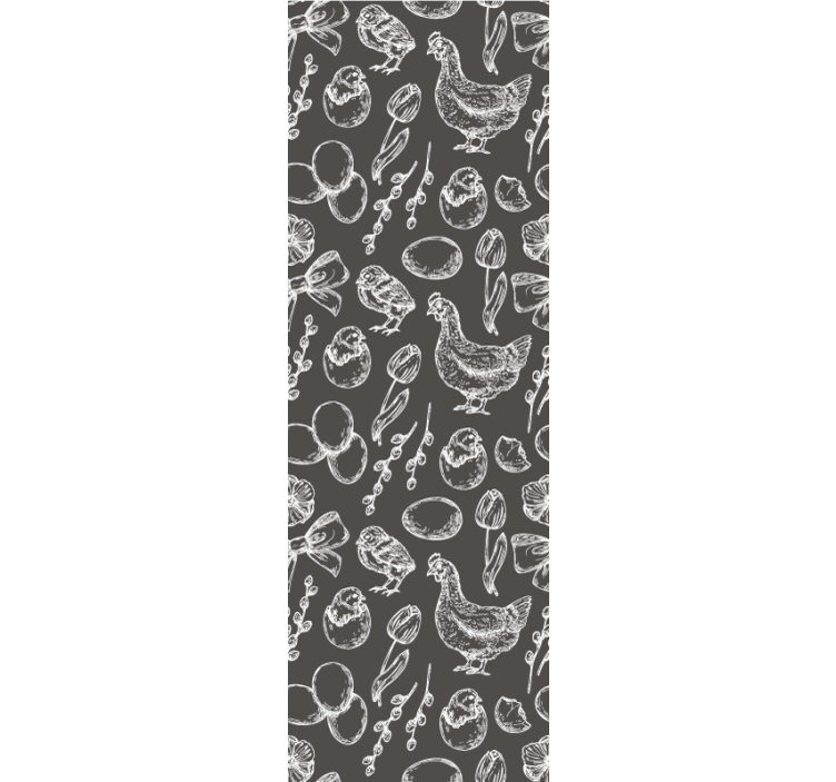 ταπετσαρία μοντέρνο καθιστικό αυγό κοτόπουλου άνοιξη - TenStickers