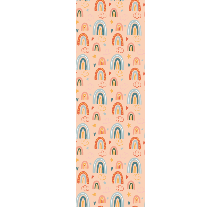 ταπετσαρία παιδιών με θέμα παιδιά ουράνιο τόξο - TenStickers