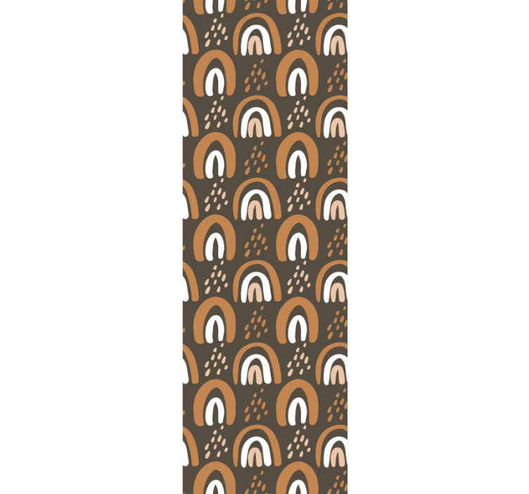 μοτίβο ουράνιο τόξο με σταγόνες και ταπετσαρία βροχής - TenStickers