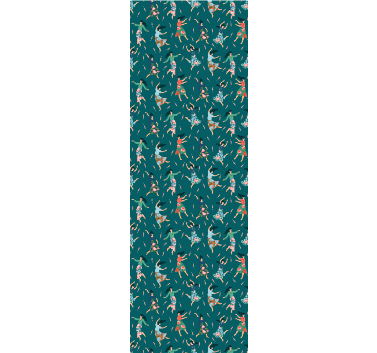 γυναίκες χορού με ταπετσαρία λουλουδιών - TenStickers