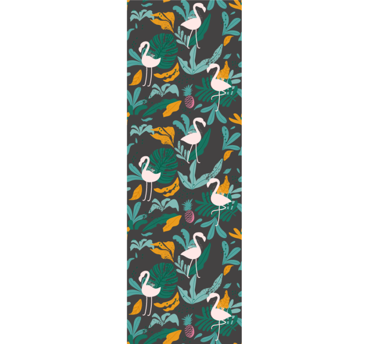 ταπετσαρία ζώων τροπική σκηνή φλαμίνγκο - TenStickers
