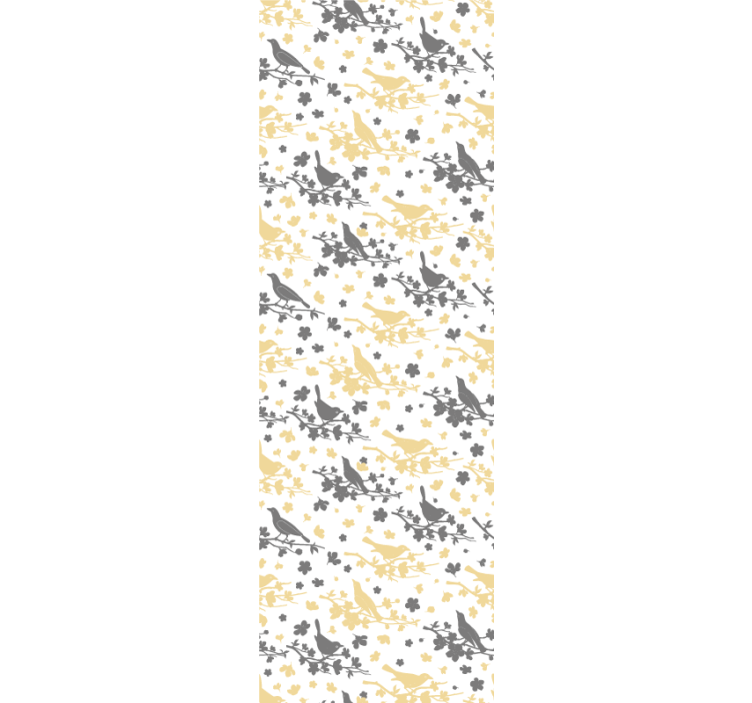 Χαρτί τοίχου με πουλιά μοτίβα σιλουέτας πουλιών - TenStickers