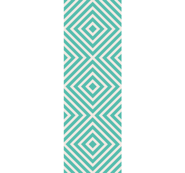 οριζόντια ταπετσαρία γαλαζοπράσινων ρόμβων - TenStickers