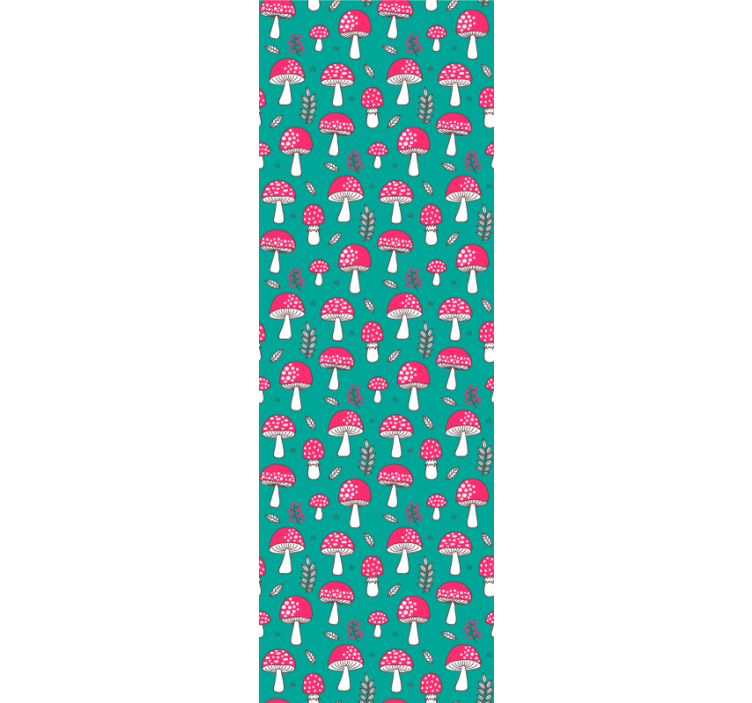 κλασική ταπετσαρία λουλουδιών μανιτάρια - TenStickers